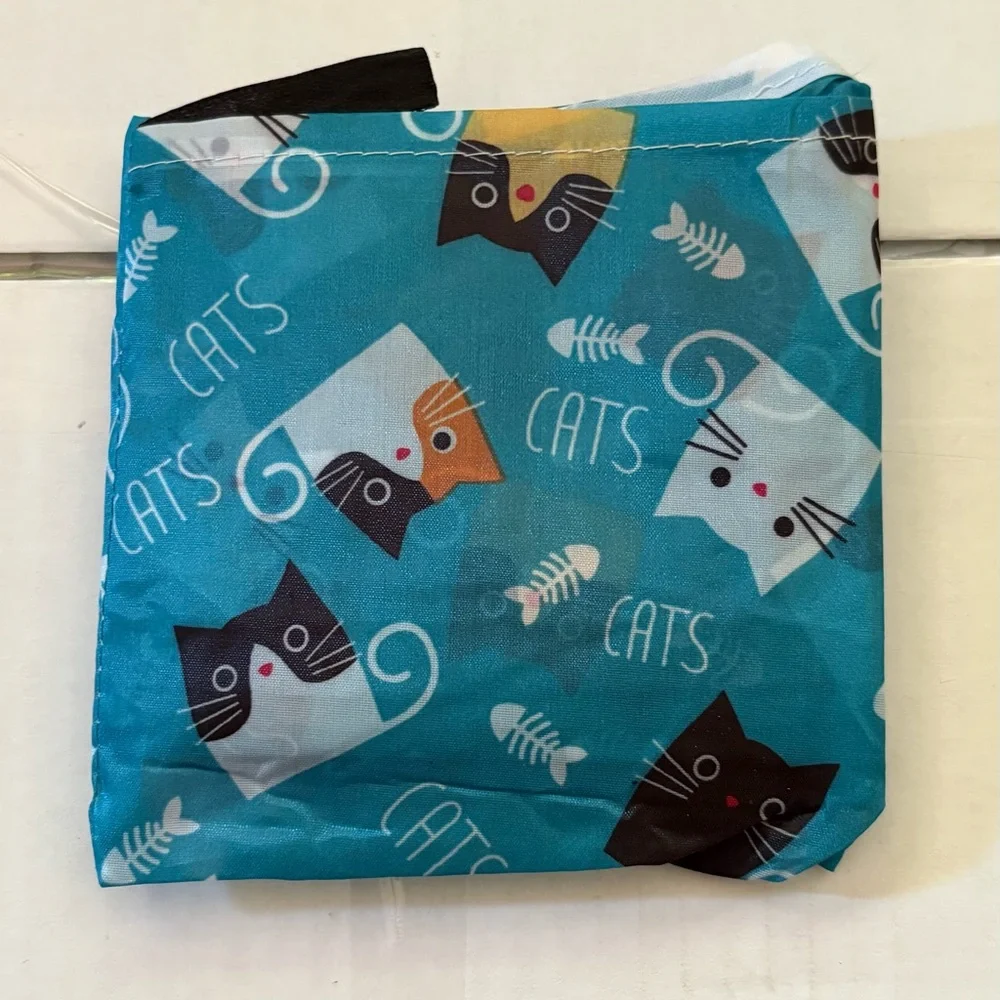 NEW Colorful Cat Print Reusable Tote